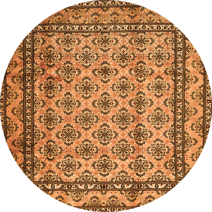 Square Persian Orange Traditional Rug, tr2576org