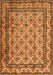 Serging Thickness of Machine Washable Persian Orange Traditional Area Rugs, wshtr2576org