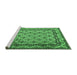 Sideview of Machine Washable Persian Emerald Green Traditional Area Rugs, wshtr2576emgrn