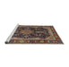 Sideview of Machine Washable Traditional Brown Rug, wshtr2577