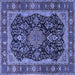 Square Persian Blue Traditional Rug, tr2577blu