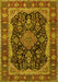 Machine Washable Persian Yellow Traditional Rug, wshtr2577yw