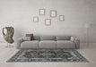 Machine Washable Persian Gray Traditional Rug in a Living Room,, wshtr2577gry