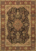 Machine Washable Persian Brown Traditional Rug, wshtr2577brn