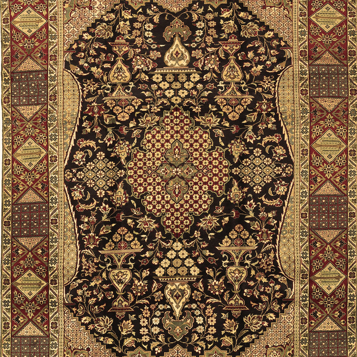 Machine Washable Persian Brown Traditional Rug, wshtr2577brn
