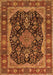 Serging Thickness of Machine Washable Persian Orange Traditional Area Rugs, wshtr2577org