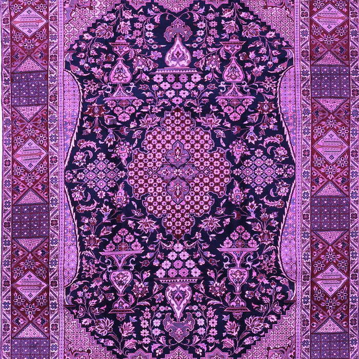 Machine Washable Persian Purple Traditional Area Rugs, wshtr2577pur
