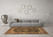 Machine Washable Persian Brown Traditional Rug in a Living Room,, wshtr2577brn