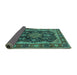 Sideview of Persian Turquoise Traditional Rug, tr2577turq