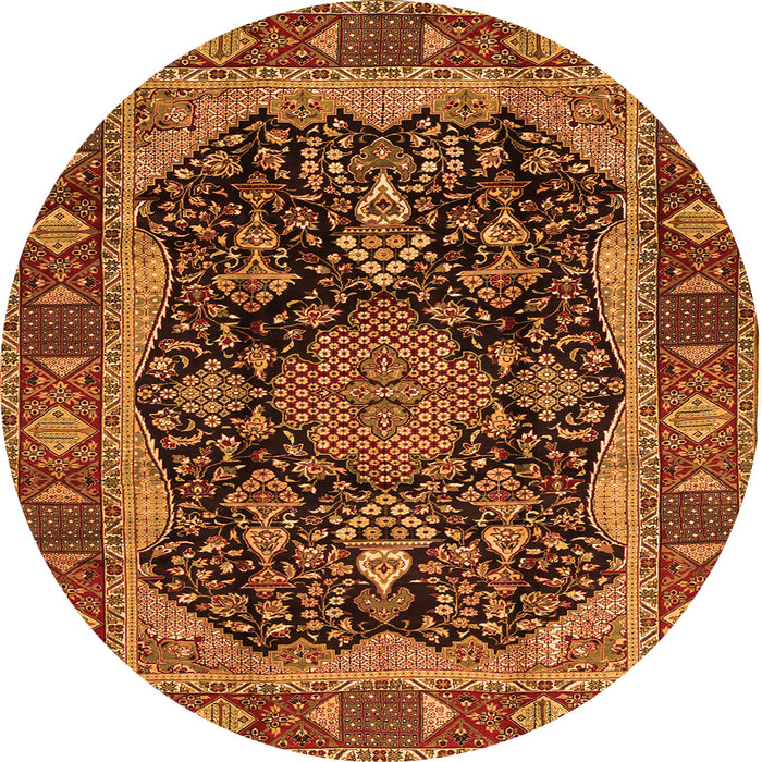 Square Persian Orange Traditional Rug, tr2577org