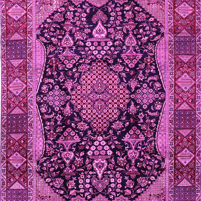 Machine Washable Persian Pink Traditional Rug, wshtr2577pnk