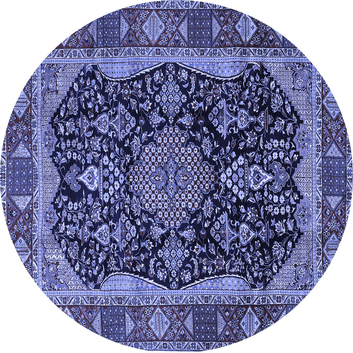 Round Persian Blue Traditional Rug, tr2577blu