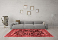 Machine Washable Persian Red Traditional Rug, wshtr2577red