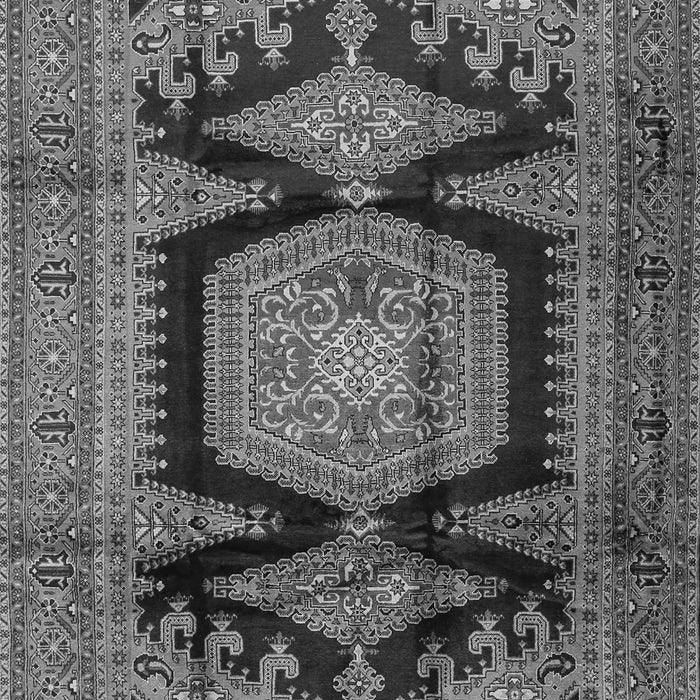 Serging Thickness of Machine Washable Persian Gray Traditional Rug, wshtr2578gry