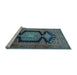 Sideview of Machine Washable Persian Light Blue Traditional Rug, wshtr2578lblu