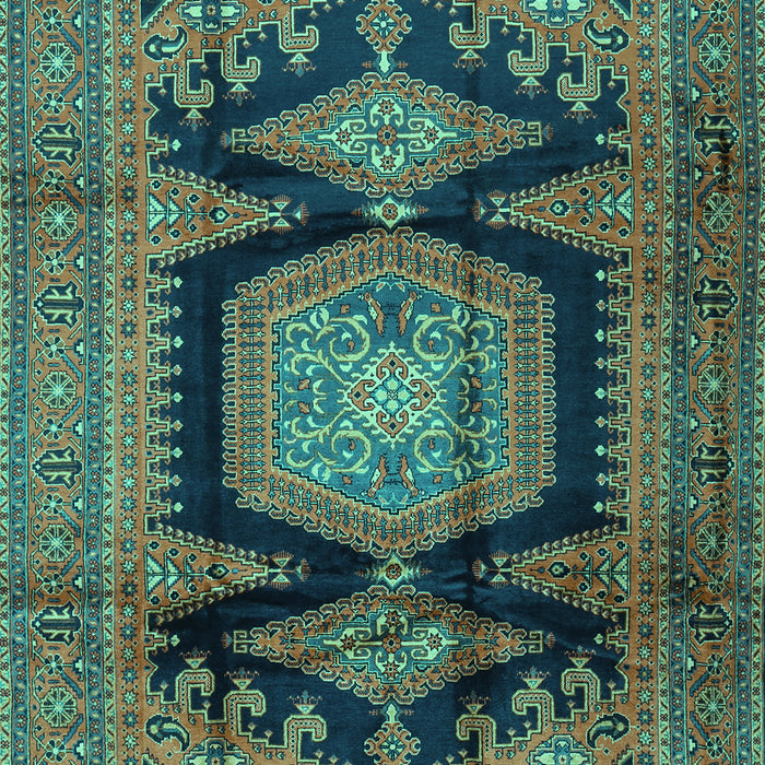 Machine Washable Persian Turquoise Traditional Area Rugs, wshtr2578turq