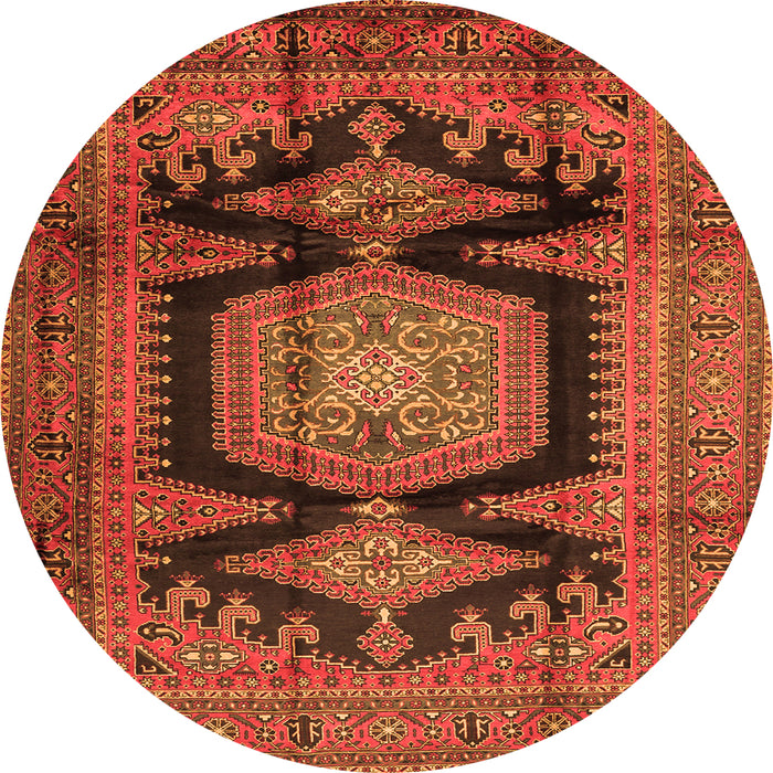 Square Persian Orange Traditional Rug, tr2578org