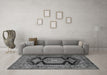 Machine Washable Persian Gray Traditional Rug in a Living Room,, wshtr2578gry