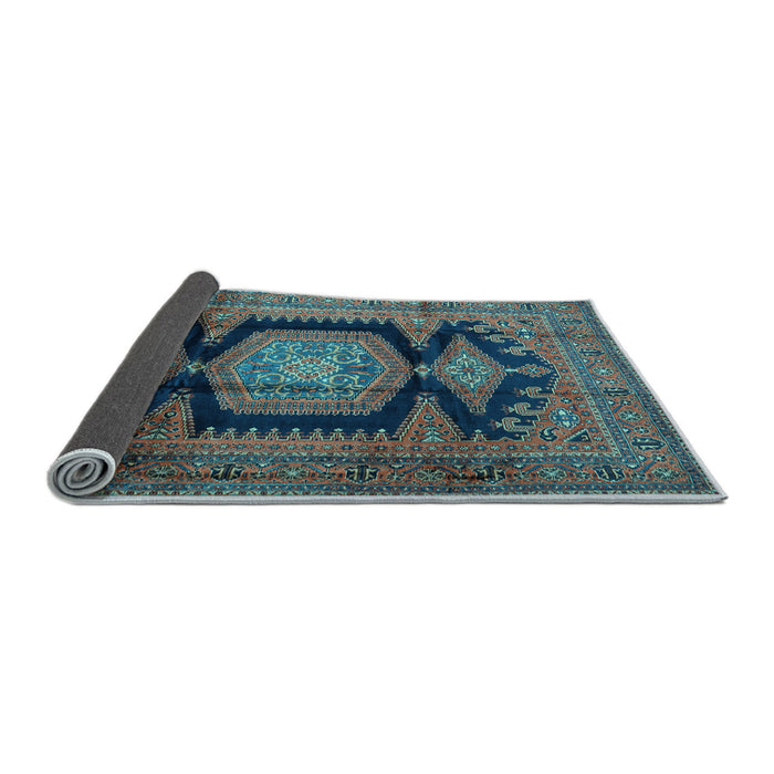 Sideview of Persian Light Blue Traditional Rug, tr2578lblu