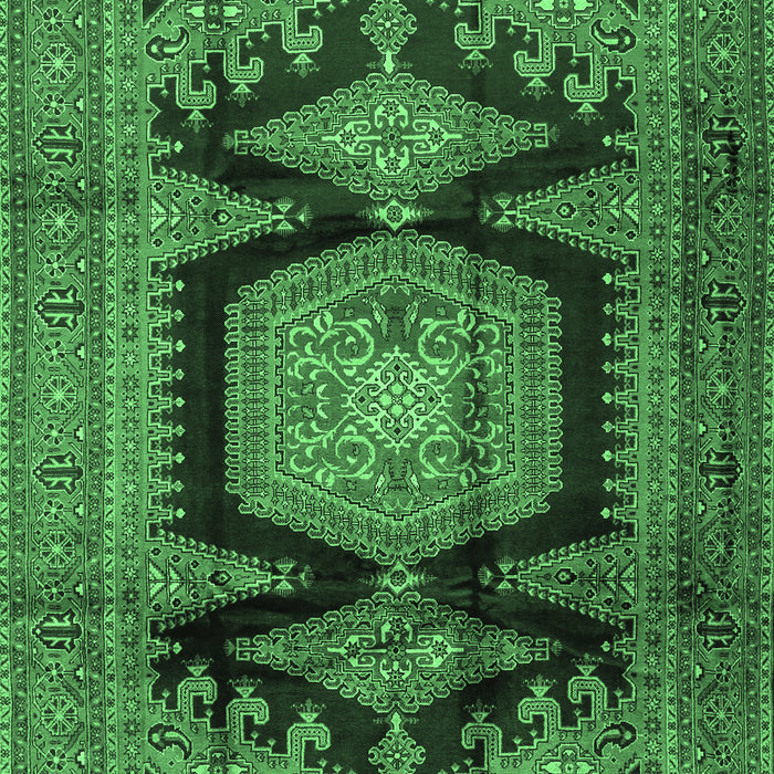 Machine Washable Persian Emerald Green Traditional Area Rugs, wshtr2578emgrn