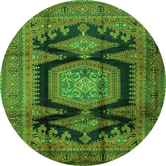 Machine Washable Persian Green Traditional Area Rugs, wshtr2578grn
