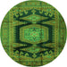 Machine Washable Persian Green Traditional Area Rugs, wshtr2578grn