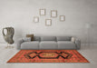 Machine Washable Persian Orange Traditional Area Rugs in a Living Room, wshtr2578org