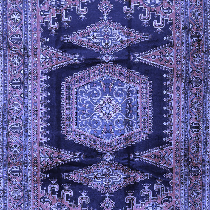 Machine Washable Persian Blue Traditional Rug, wshtr2578blu