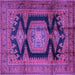 Square Persian Purple Traditional Rug, tr2578pur