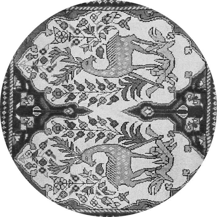 Machine Washable Persian Gray Traditional Rug, wshtr2579gry