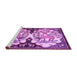 Sideview of Machine Washable Persian Purple Traditional Area Rugs, wshtr2579pur