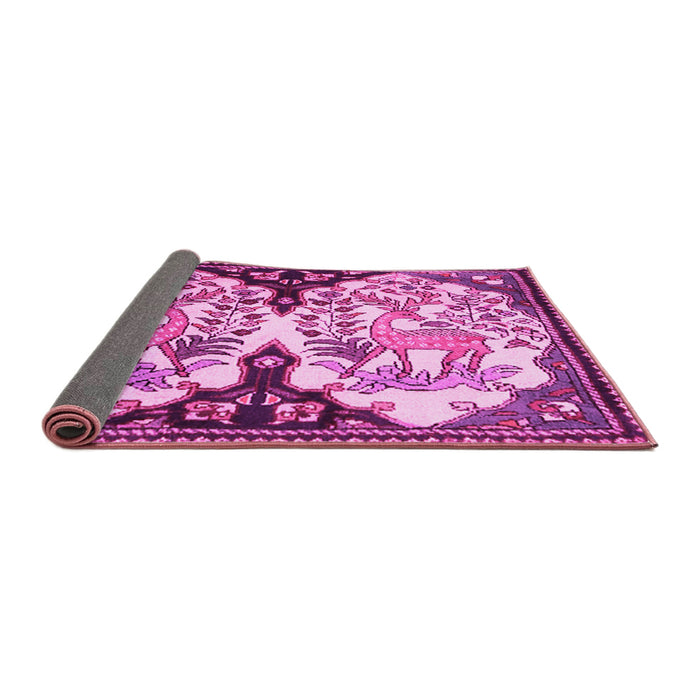 Sideview of Persian Pink Traditional Rug, tr2579pnk