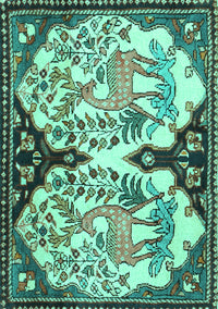 Persian Turquoise Traditional Rug, tr2579turq