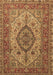 Medallion Brown Traditional Rug, tr257brn