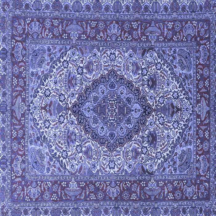 Square Medallion Blue Traditional Rug, tr257blu