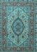 Medallion Light Blue Traditional Rug, tr257lblu