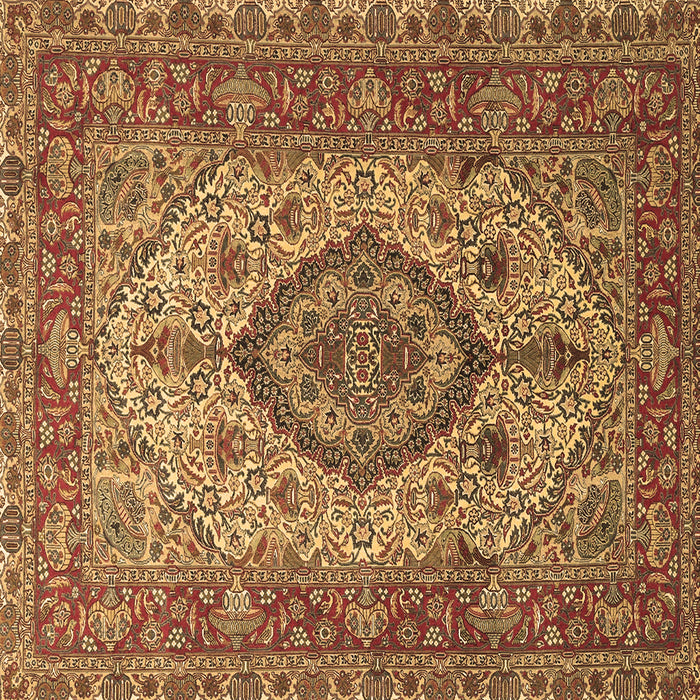 Square Medallion Brown Traditional Rug, tr257brn