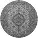 Square Medallion Gray Traditional Rug, tr257gry