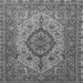 Serging Thickness of Medallion Gray Traditional Rug, tr257gry