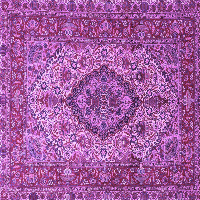Square Medallion Purple Traditional Rug, tr257pur