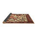 Sideview of Traditional Saffron Red Animal Rug, tr2580