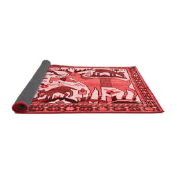 Animal Red Traditional Area Rugs