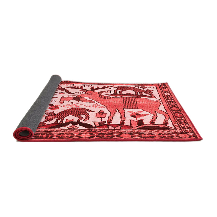 Animal Red Traditional Area Rugs