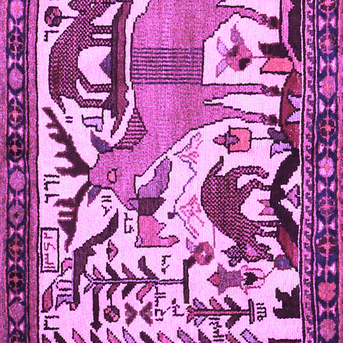 Machine Washable Animal Purple Traditional Area Rugs, wshtr2580pur