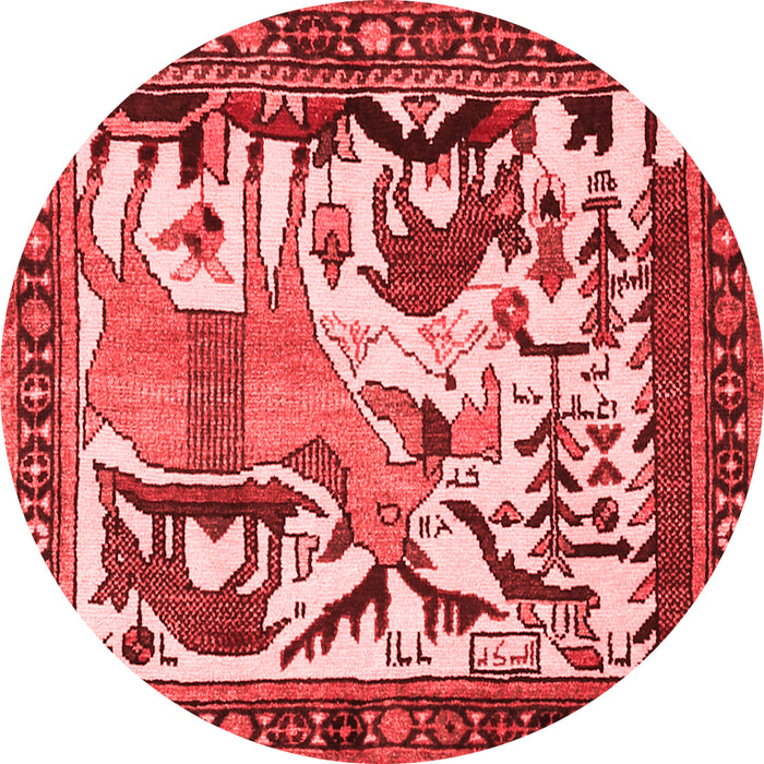Machine Washable Animal Red Traditional Rug, wshtr2580red