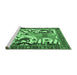 Sideview of Machine Washable Animal Emerald Green Traditional Area Rugs, wshtr2580emgrn