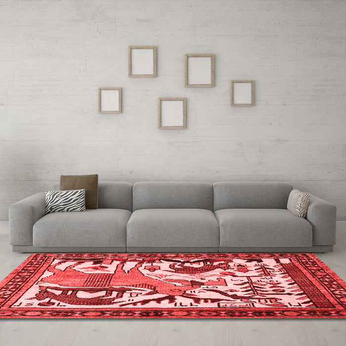 Traditional Red Washable Rugs