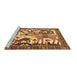 Sideview of Machine Washable Animal Brown Traditional Rug, wshtr2580brn