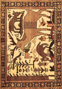 Animal Brown Traditional Rug, tr2580brn