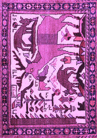 Animal Purple Traditional Rug, tr2580pur